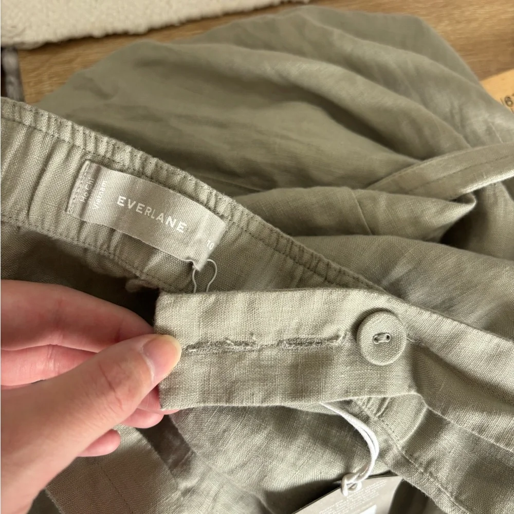 NWT Everlane The Linen Jumpsuit - Sage Green Seagrass Size 10 - Picture 8 of 9